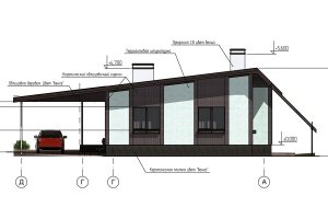 Проект одноэтажного жилого дома