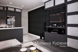 Гостиная-кухня для известной фотомодели