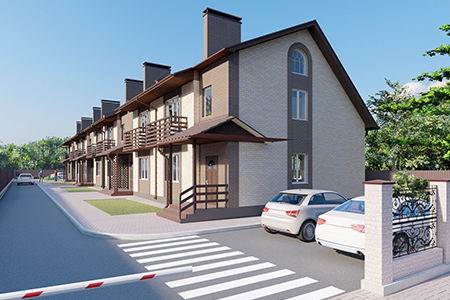 Блокированные жилые дома с мансардой Блокированные жилые дома с мансардой